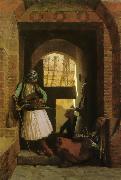 Jean Leon Gerome Arnauts of Cairo at the Gate of Bab-el-Nasr oil painting